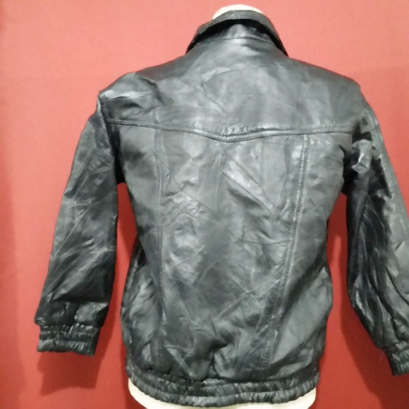 ELIAS DE SOTO LEATHER  Motorcycle Bomber Jacket  Youth 14 - Picture 5 of 8